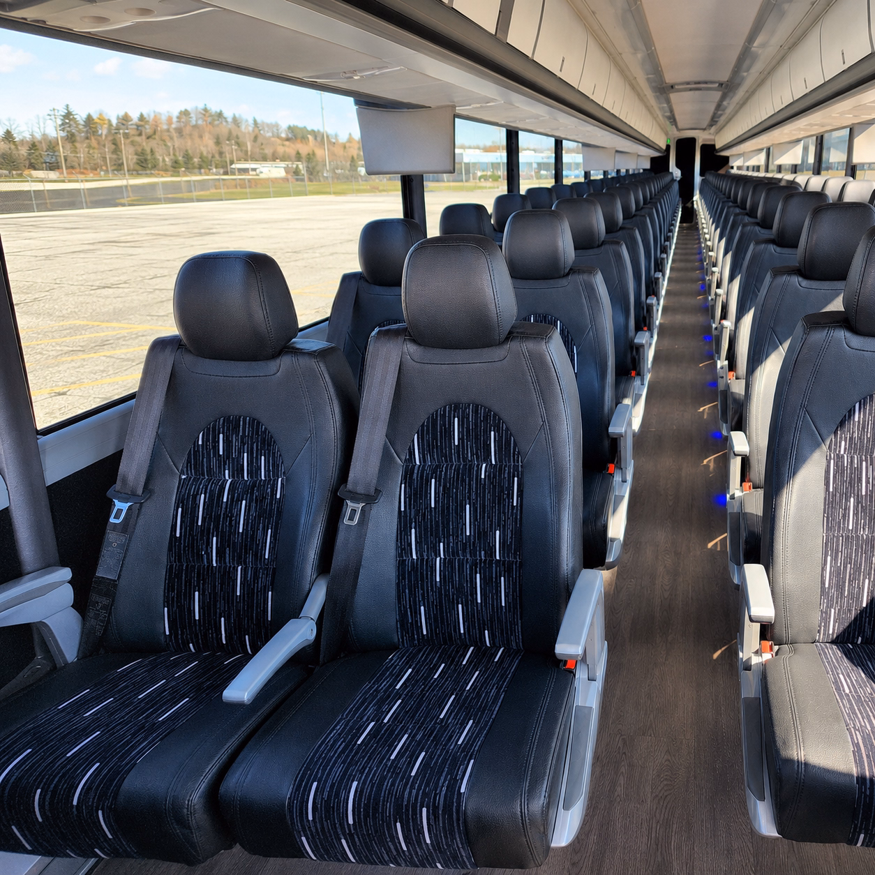 bellevue charter bus interior gallery