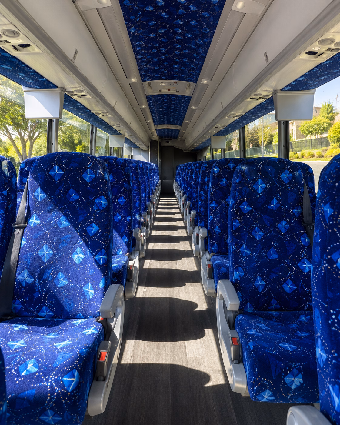 bellevue charter bus interior