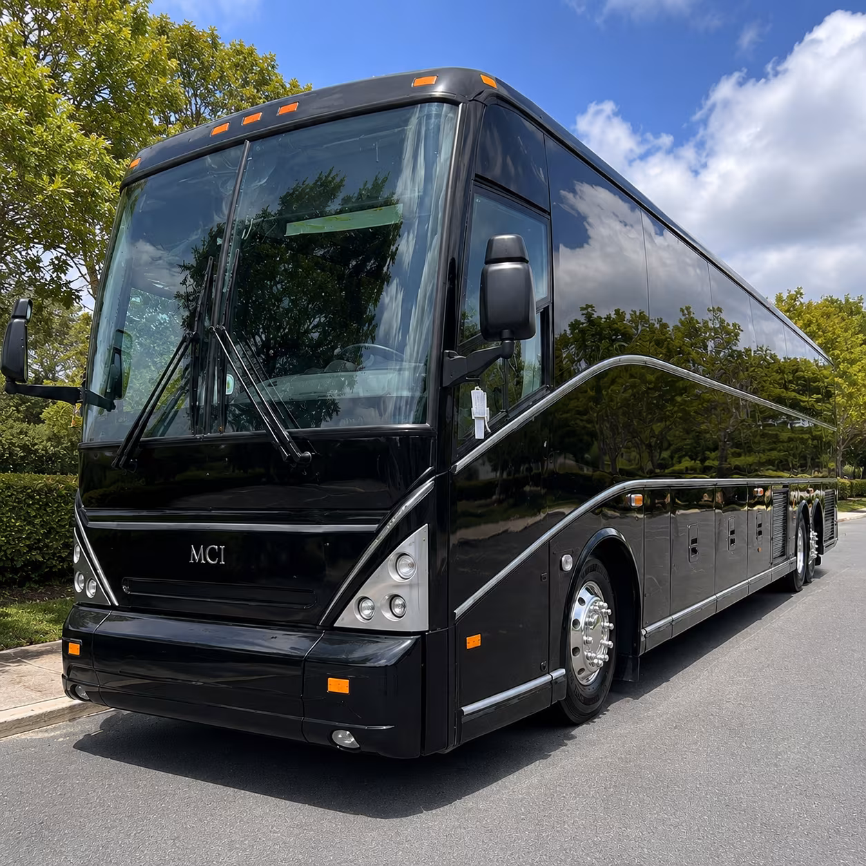 bellevue charter bus services exterior