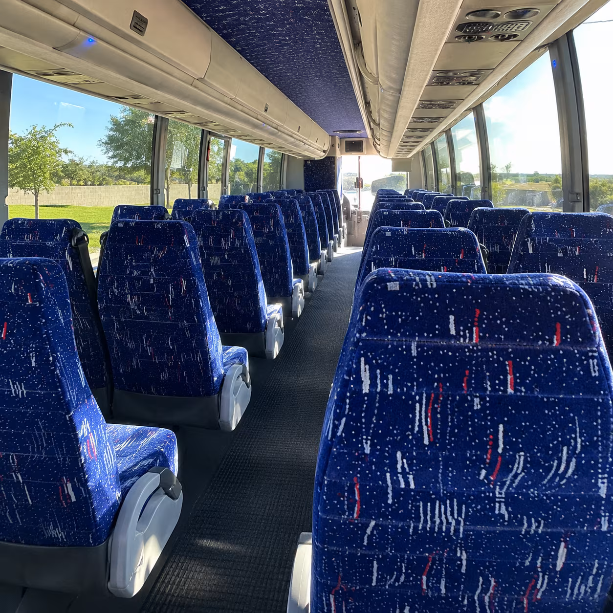bellevue charter bus services interior