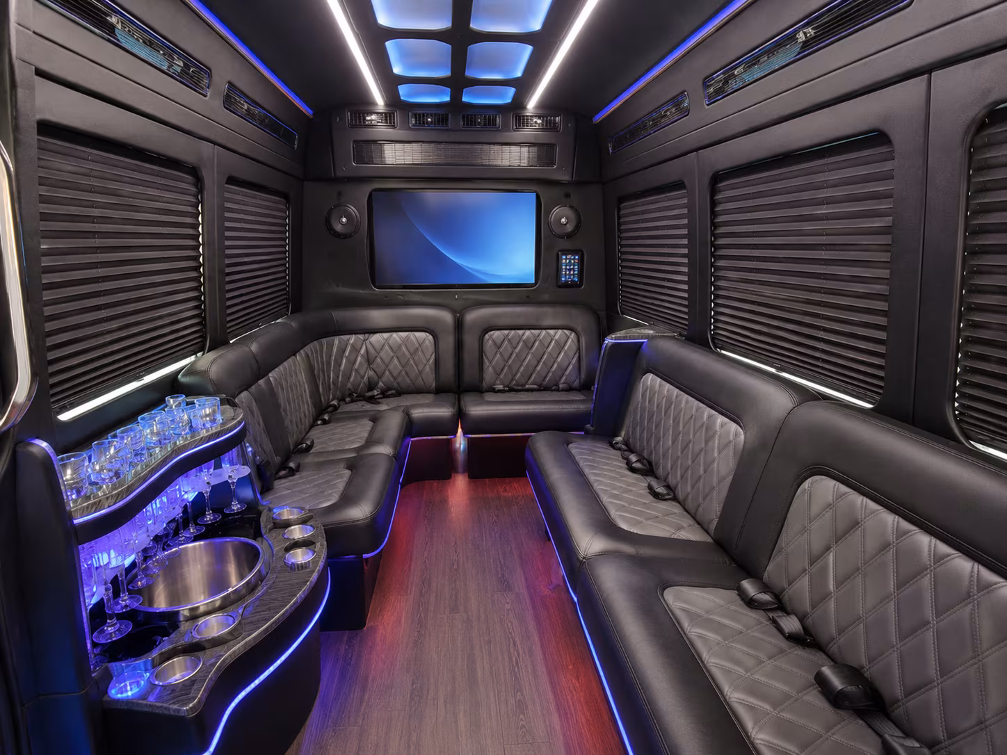 bellevue party bus interior